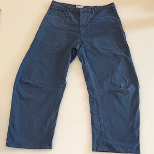 Nili Lotan Blue Barrel leg Shon Pant 12” Rise